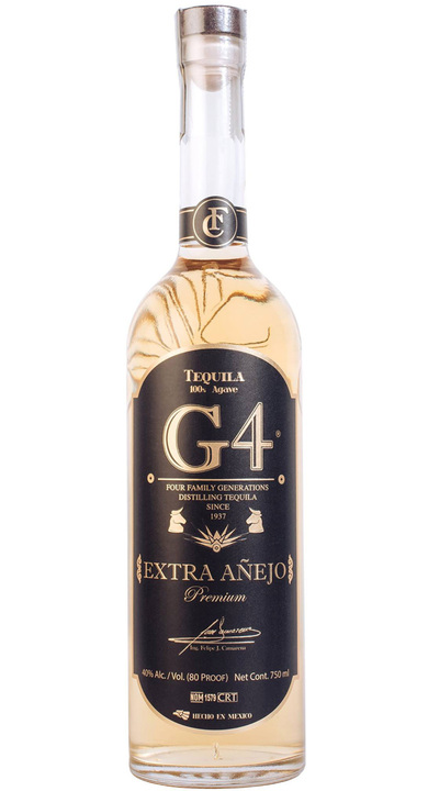 Bottle of G4 Tequila G4 Extra Añejo