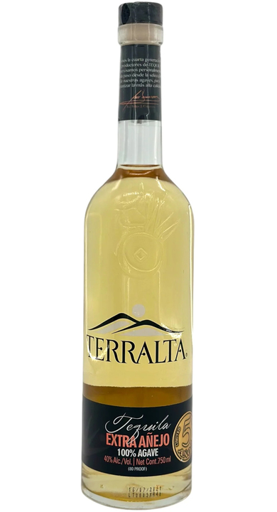 Bottle of Terralta Tequila Extra Añejo 5 year