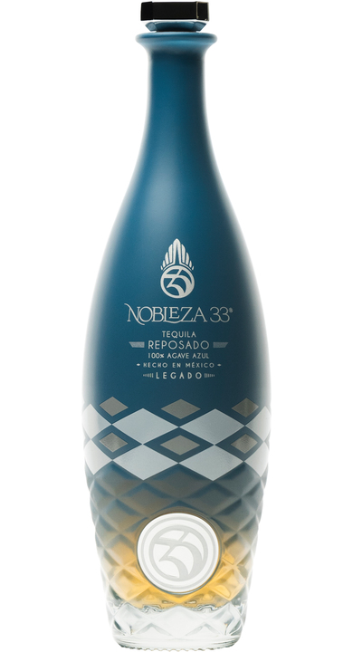 Bottle of Nobleza 33 Tequila Reposado Legado